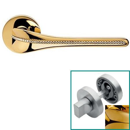 SPIRIT MESH handle/rose 023 set. WC 233NT, gold plated