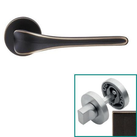 SPIRIT handle/rose 023 set.,WC 233NT matt bronze