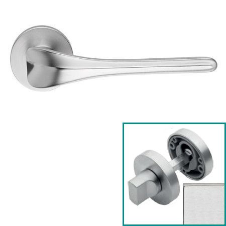 SPIRIT handle/rose 023 set. WC 233NT, satin chrome