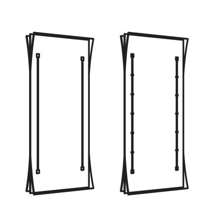 HAWA tensioner for 1 door leaf 1715-2275mm, set of 2 pcs., aluminium anodized F1, shortable under 1215mm