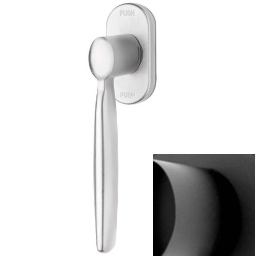 SPRING ZINCRAL lango rankena su SMARTBLOCK funkcija, matinės juodos spalvos