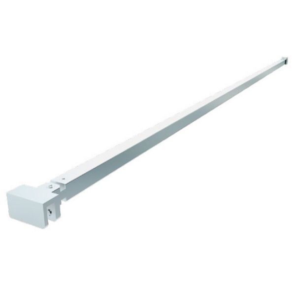 SQUARE stabilisation rod wall/glass 90°, 1500 mm, bright chrome-plated, LEFT
