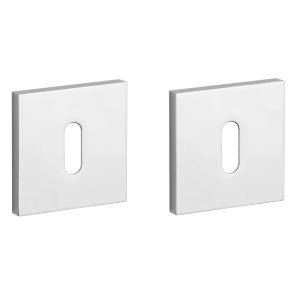 BB kvadratinės rozetės 53x53mm, storis 7mm, poliruotas chromas