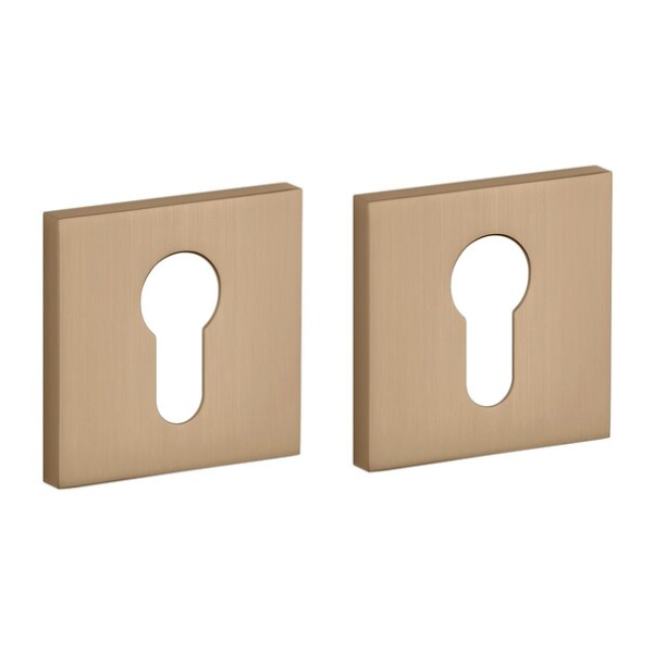 APRILE Q PZ kvadratinės rozetės, 7 mm, šviesiai ruda metalinė