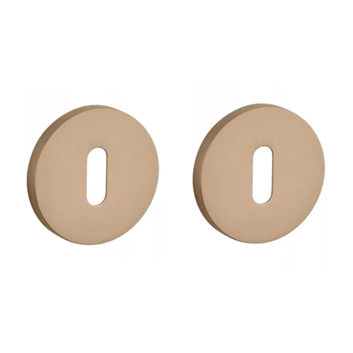 APRILE R BB round roses, 7mm, light brown metallic