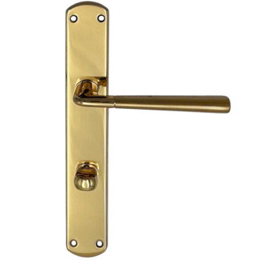 TESS handle set with backplates WC/78mm 117NT, brass satin/polished