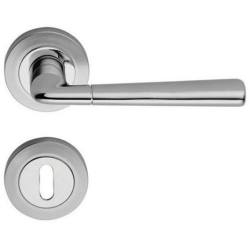 TESS handle/rose 102 set.BB, satin chrome+ polished chrome