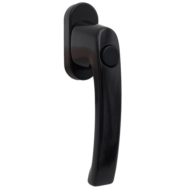 Locking window handle GLOBE with button, 35/10, brown