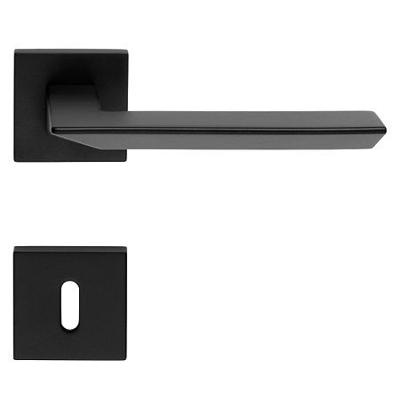 TRIO ZINCRAL rankenos rinkinys su rozetėmis 024 grt.BB, matinės juodos spalvos