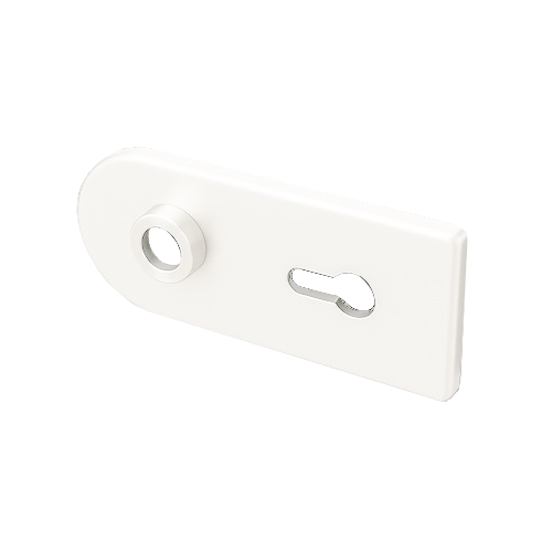 Apvalių spynos dangtelių komplektas D68XW00 PZ, matinė balta RAL9016 (095)