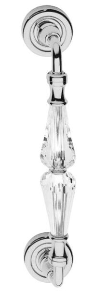 VERONICA 900 pull handle, 200 mm, polished chrome/crystal
