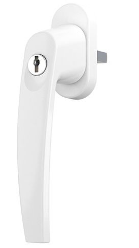 Window handle with key VICTORY, white RAL 9016