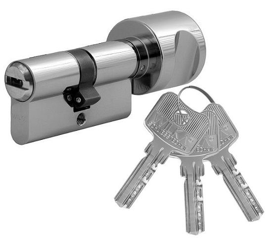 Profile cylinder with knob 3605/B P30-45, brass