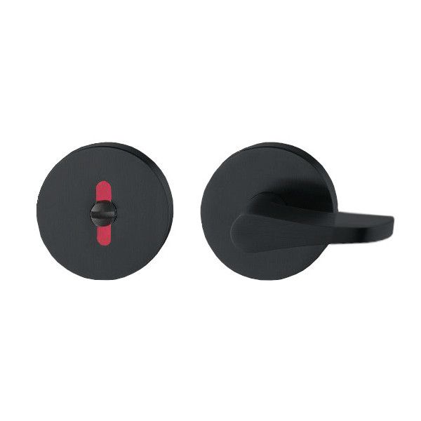 WC rozetė 17 1735 su pailginta rankenėle ir indikatoriumi, durų storis 39–58 mm, juodas aliuminis S8