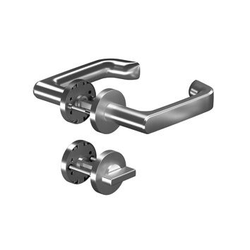 8116 PREMIUM rankenos rinkinys su rozetėmis WC, nerūdijantis plienas