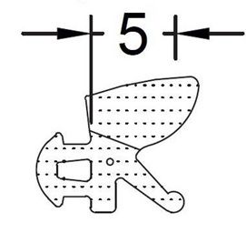 HA 3060/5 mm Threshold sealing, silicone black