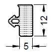 TD 12-5 Threshold sealing, black