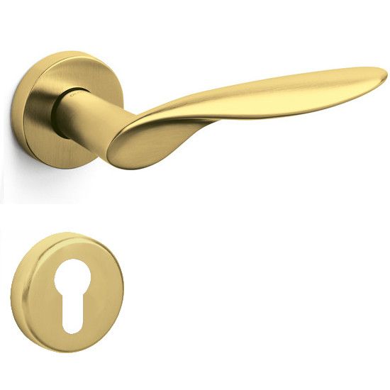 WIND M187 handle/rose set, PZ gold tone PVD, satin (TS)