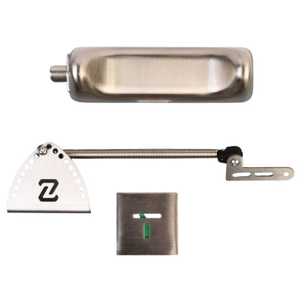 ZEN Latch Hands-Free Restroom Kit with automatic door opener, matt nickel