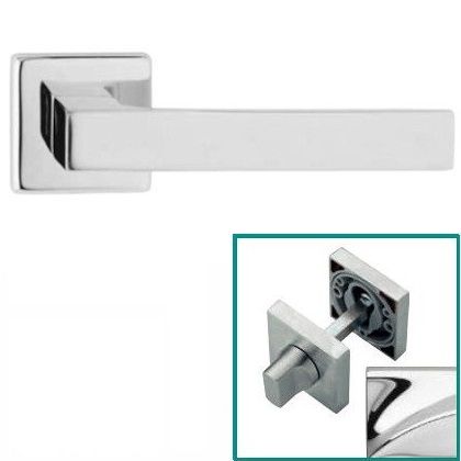 ZEN handle set with roses 088 WC 233NT, pol.chrome