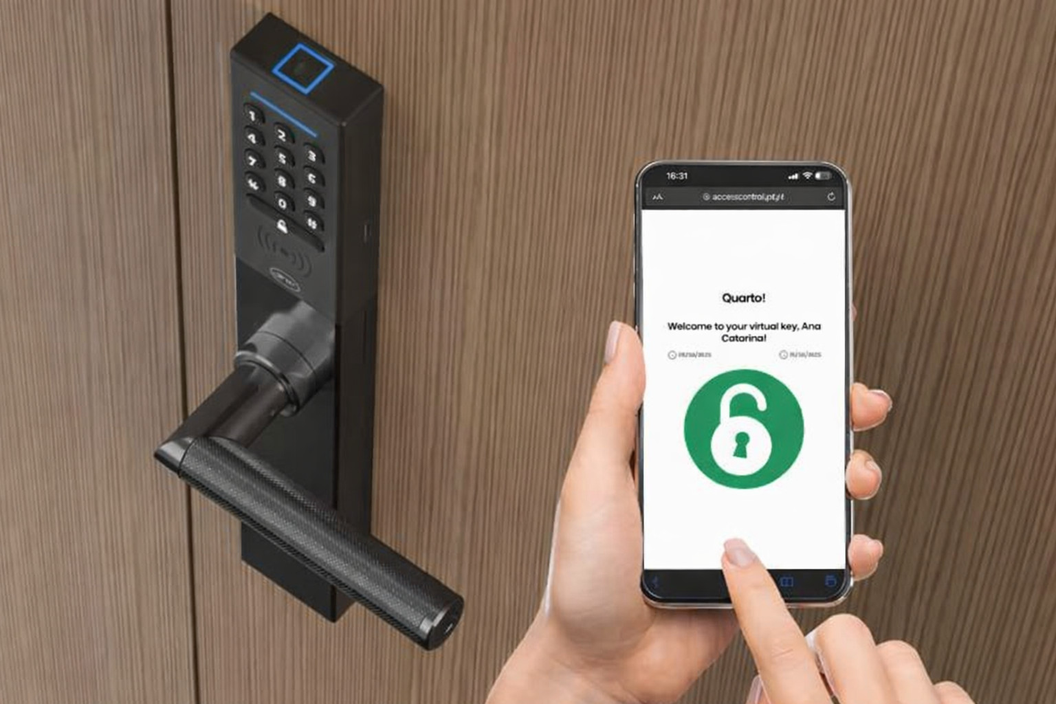 Voyager Maxim Numeric viedā durvju uzlika ar ciparu tastatūru un Bluetooth funkciju